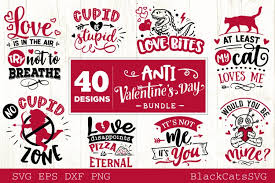 Valentine's day balloon svg files for scrapbooking, paper crafts, vinyl crafts. Anti Valentines Day Svg Bundle 40 Designs 417789 Cut Files Design Bundles