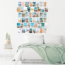 They are ready to hang and you can arrange the prints to your preference. 50pcs Blue Aesthetic Picture For Wall Collage Sets Summer Beach Collage Print Kits Fashion Room Wall Bedroom Decor For Children Painting Calligraphy Aliexpress