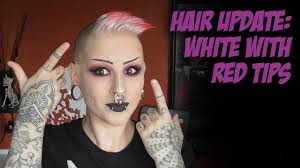 See more ideas about blonde hair tips, hair hacks, natural hair styles. Hair Update White With Red Tips Youtube