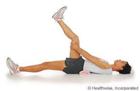 Picture Of How To Do Hamstring Stretch Lying Down Hamstring Stretch Thigh Muscles Exercise