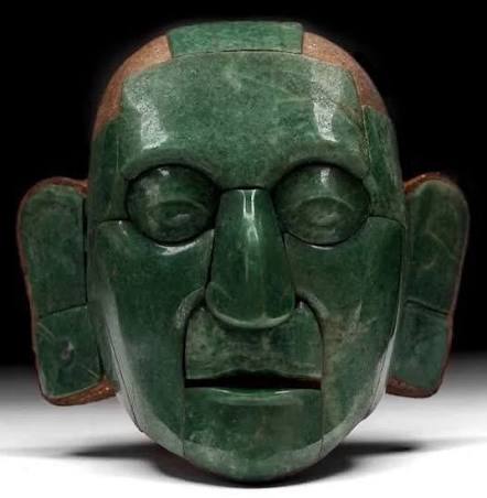 Jade mask portraying an elderly figure, discovered in the tomb of Pakal the Great. Mexico, Maya civilization, 7th century AD. #archaeology #history #arqueologia #ancient #art #travel #mexico #honduras #guatemala #belize #maya #aztec #