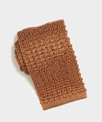 After that, a brown knit silk tie from drakes is great for a more dressed down look. Ts X Drake S Silk Knit Tie In Orange Todd Snyder