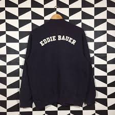Vintage 90s Eddie Bauer Sweater Full Zip Eddie Bauer Pullover Etsy In 2020 Eddie Bauer Eddie Bauer Jacket Vintage Sweatshirt