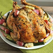 Roasted Shabbat Chicken With Spring Vegetables This Roast Chicken Is Simply Delicious With Zucchini Asparagus Pear Kosher Recipes Healthy Recipes Recipes