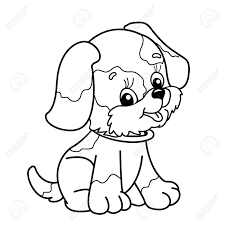 Download and print these cute puppy coloring pages for free. Coloring Page Outline Of Cartoon Dog Cute Puppy Sitting Pet Royalty Free Cliparts Vectors And Stock Illustration Image 69361749