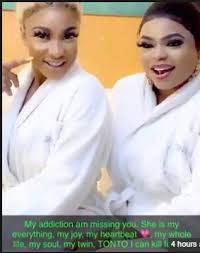 Controversial nollywood star, tonto dikeh and her bestie, controversial cross dresser, bobrisky are celebrating their friendship of 4 years today. Video Tonto Dikeh Confirms Relationship With Bobrisky In New Interview Nigeria News