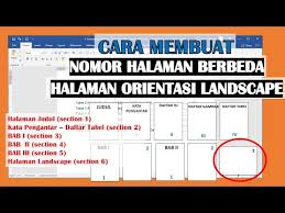 Cara Membuat Halaman Per Halaman Berbeda Landscape Portrait Pada Ms Word Youtube