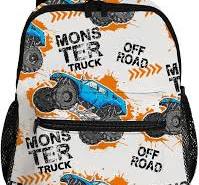 Monster Truck - Mochila de coche para niños pequeños, niñas, niños,  preescolar, mochila de viaje para niños primarios, estudiantes y niños, Con  color, ...