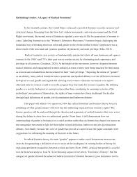 Pdf Rethinking Gender A Legacy Of Radical Feminism