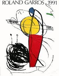 The piece, created from an original collage, is like a jigsaw puzzle whose intense red pieces are. Roland Garros 35 Annees De Posters Studio Ancalime Tennis Posters Roland Garros Tennis Art