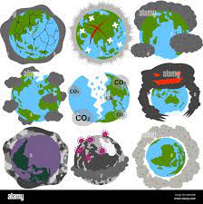Polluted earth Cut Out Stock Images & Pictures - Alamy
