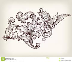 Floral engraving pattern vector free. Vintage Baroque Floral Scroll Ornament Vector Foliage Filigree Engraving Retro Style Design Element 47378035 Jpg Izob Filigree Design Baroque Ornament Drawing