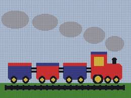 Toy Train Afghan Crochet Graph Pattern Chart By Yarnhookers Toy Train Knitting Charts Pattern