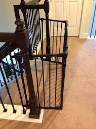 Looking for the best baby gates for stairs with banisters & walls? The Semi Crunchy Mom Gate For Double Banister Steps Baby Gate For Stairs Baby Gates Diy Baby Gate