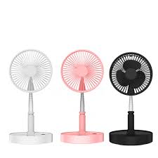 Telescopic Portable Small Usb Fan For Outdoor Floor Stand Desk Table White In 2020 Outdoor Flooring Small Desk Fan Room Fan