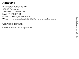 á… Orari Di Apertura Almaviva Via Filippo Cordova