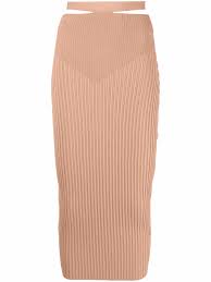 Revamp your closet with the latest arrivals of knit skirts at alibaba.com. Adamo Cut Out Detailing Knitted Skirt Neutrals Milanstyle Com