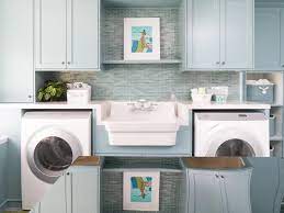 This laundry room is wrapping up quick. Laundry Room Backsplash Ideas Hgtv