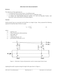 Maybe you would like to learn more about one of these? Fluid Mechanics I Pipe Friction Measurement Civl 130 Docsity