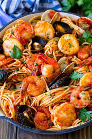 The seafood, along with sauteed mushrooms, cream, and parmesan cheese make this a rich, delicious pasta dish. Seafood Pasta Recipe Dinner At The Zoo
