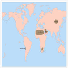 The sahara desert covers an incredible 9.2 million km², which is almost the same size as china, and a total of 8% of the earth's land area. On An Outline Map Of The World Mark The Following Deserts Home Work Help Learn Cbse Forum