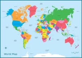 details about a3 map of the world educational wall chart poster kids classroom world map