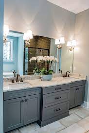 As they they provide the illusion of having more area. Kelly Cruz Interiors Bathroom Design Bathroom Interior Design Sconces Bathroom Mirror With Sconces