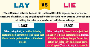 Lay Vs Lie What S The Difference Between Lie Vs Lay 7 E S L English Words Words Lie