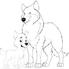 Wolf with pup coloring pages. Wolf Mom With Pups Coloring Pages Coloring Home