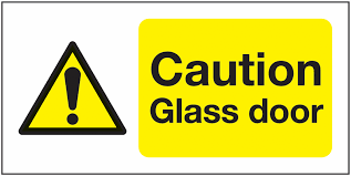 Danger signs keep workers aware of their surroundings and instruct them to take the proper precautions. Caution Glass Doors Window Fix Safety Sign Seton