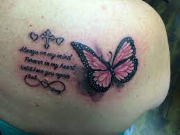 Memorial For My Dad And Brother Miss Them So Much Butterfly Tattoo Designs Butterfly Tattoo Mum And Dad Tattoos