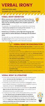 Verbal Irony Definition And Useful Examples In Conversation Literature 1 In 2021 Irony Definition And Examples Irony Definition Situational Irony