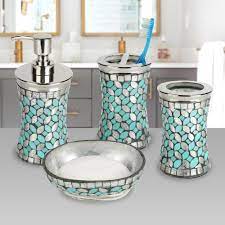 You can find sets for your bath and shower and for other areas of your bathroom, such as around your sink and loo. Highland Dunes Allsop 4 Piece Bathroom Accessory Set Reviews Wayfair