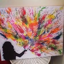 I Made This Really Colourful Magical Crayon Art Canvas Today Great Gift Idea For Any Potterhead Or Y Schwamm Malerei Wachsmalkunst Geschmolzene Wachsmalkunst