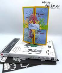 I knew i had to have it right away! Stampin Up Sea Life Seascape Box Card Fun Fold With Video Tutorial Stamps N Lingers