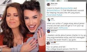 #jamescharles #byesister everyone with their james charles palette… pic.twitter.com/1ws7ugbbzl. High School Students Wrote About The Tati Westbrook And James Charles Controversy For School Daily Mail Online