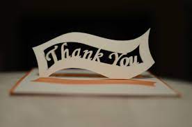 I feel grateful and appreciated for all the supports! Ribbon Thank You Pop Up Card Template Creative Pop Up Cards
