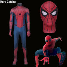 Black And Silver Spiderman Suit Free Shipping Buy Best Hero Catcher High Quality Civil War Spiderman Costume Movie Homecoming Spiderman Suit Tom Holland Spiderman Costume Online Wi Homens
