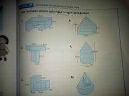 Baik luas permukaan bangun ruang maupun volume bangun ruang tersebut. Ayo Tentukan Volume Gabungan Bangun Ruang Berikut Brainly Co Id