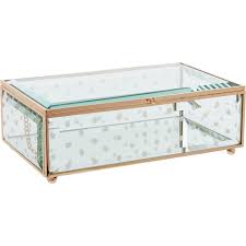 Gold Tone Glass Trinket Box 7x20cm Decorative Accessories Home Accessories Home Tk Maxx Glass Trinket Box Trinket Boxes Home Accessories