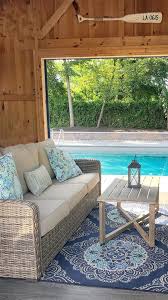 Better Homes Gardens Hawthorne Park Sofa And Coffee Table With Beige Cushions Outdoor Furniture Ideas Backyards Patio Furniture Makeover Patio Furnishings