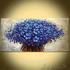 Canvas Painting Cuadros Decoracion Palette Knife 3d Texture Acrylic Purple Flower Wall Art Pictures For Liv Floral Oil Paintings Hand Painting Art Art Painting
