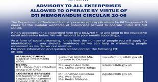 Look for iatf lead auditor certification now!. Dti Issues Guidelines For Iatf Id Application For Enterprises Philippine News Agency