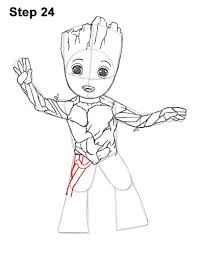 Beautiful baby groot coloring page free. How To Draw Baby Groot