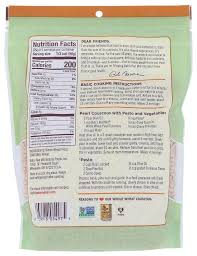For a serving size of (g). Bob S Red Mill Whole Wheat Pearl Couscous 16 Oz Shelhealth