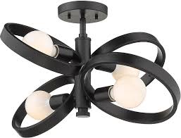 Get 5% in rewards with club o! Golden Lighting 8330 4sf Blk Sloane Modern Black Flush Mount Ceiling Light Fixture Gol 8330 4sf Blk