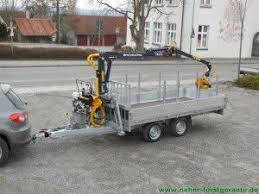 Forstner F3 Pkw Anhanger Mit Kran In 2020 Kran Pkw Anhanger Zugkraft