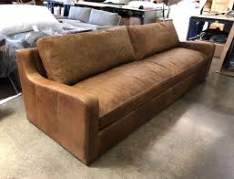Free delivery & warranty available. Julien Slope Arm Leather Sofa In Italian Brentwood Tan Leather 120 X 42 Leather Furniture At Leathergroups Com