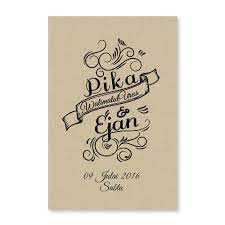 Kad kahwin craft paper size 4x6 custome design. Kad Kahwin Retro 3 Kraft Chantiqs Kad Kahwin