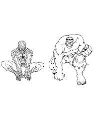 Coloring pages hulk, collection of 100 pieces. Coloring Pages Spiderman Vs Hulk Coloring Page